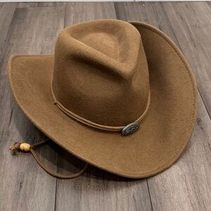 Toby Keith Scala wool Brown Cowboy Hat with Chin Strap